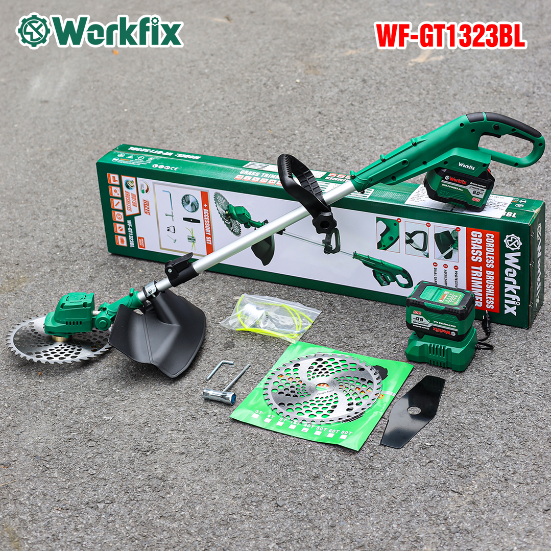Máy cắt cỏ pin Workfix WF-GT1323BL (Lưỡi 250mm) - Thân dài 130cm