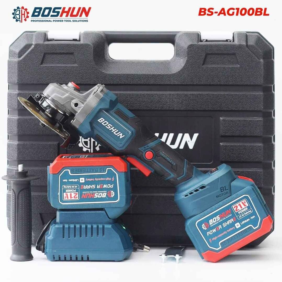 Máy mài góc pin Boshun BS-AG100BL (Công tắc bóp) - Máy cắt cầm tay