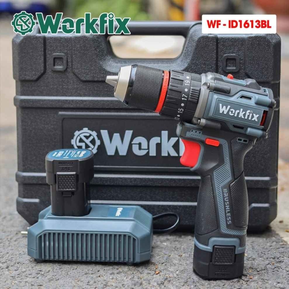 Máy khoan pin 3 chức năng Workfix WF-ID1613BL - Bắt vít, Khoan, Búa