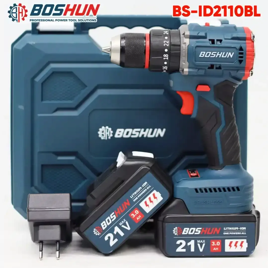 Máy khoan pin Boshun BS-ID2110BL (55N.m) - Đầu kẹp Autolock 10mm