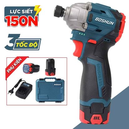 Máy chuyên vít Boshun BS-SD150BL, lực 150N.m, 3 cấp độ, chuyên làm nhôm kính làm mộc