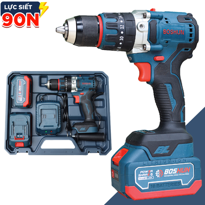 Máy khoan pin 3 chức năng Boshun BS-ID1390BL, AutoLock 13mm