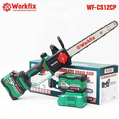 Máy cưa xích 12inch dùng pin WORKFIX WF-CS12CP, Tra nhớt tự động