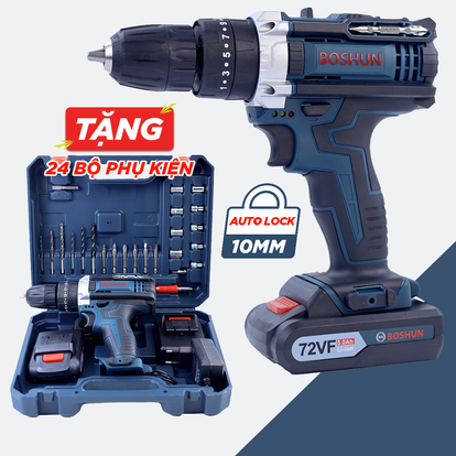 Máy khoan pin 3 chức năng Boshun BS-7210MB